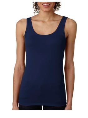 Logo Shirt BIDI BADU Cotton Tank Top Ladies Sleeveless Shirt Darkblue Sanura Basic Tank Sleeveless Shirt Blue SP18